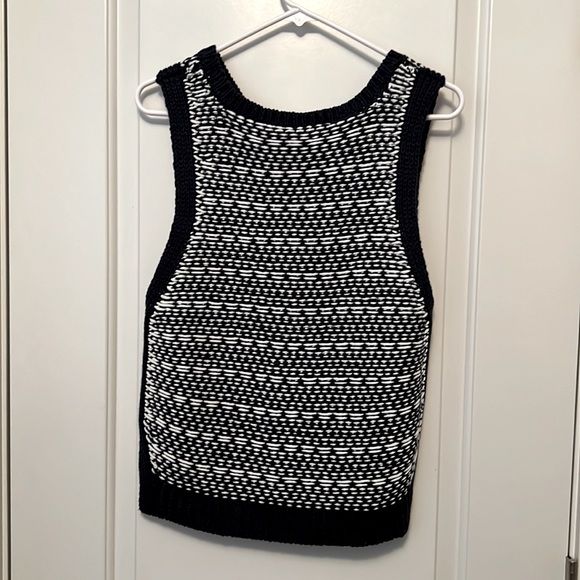 Navy and white sweater vest. - Picture 3 of 3
